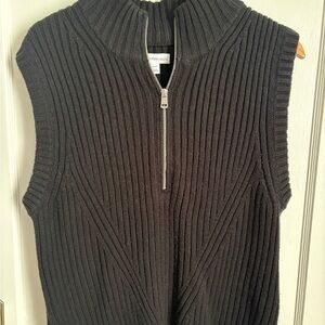 Calvin Klein Jeans Black Zip-Up Vest